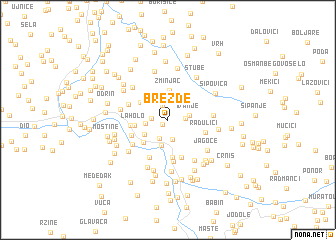 map of Brežđe