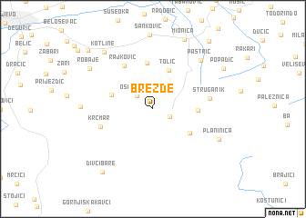 map of Brežđe