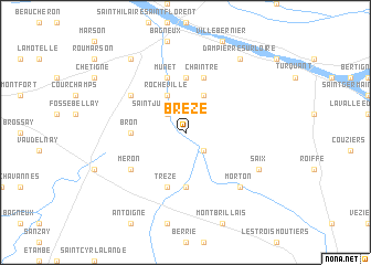map of Brézé