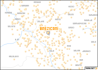 map of Brezičani
