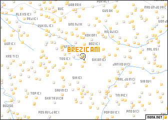 map of Brezičani