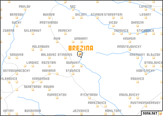 map of Březina