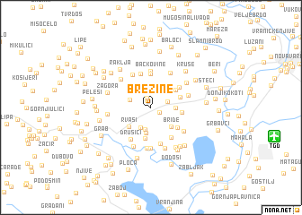 map of Brežine