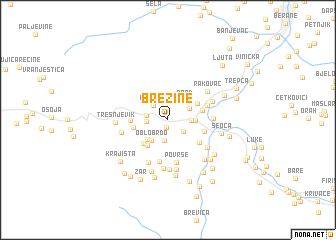 map of Brežine