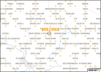 map of Březinka