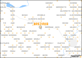 map of Březinka