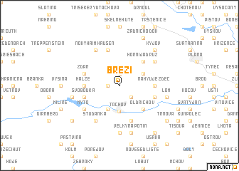 map of Březí