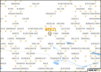 map of Březí