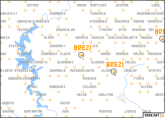 map of Březí