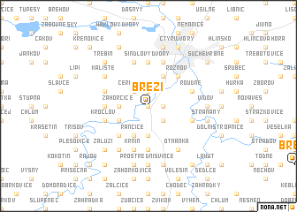 map of Březí