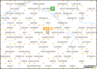 map of Březí