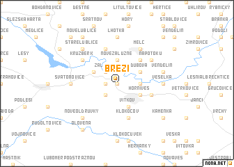 map of Březí