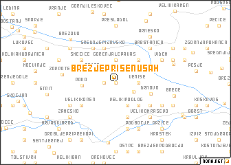 map of Brezje pri Senušah