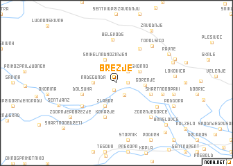 map of Brezje