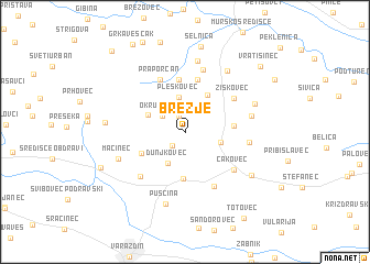 map of Brezje