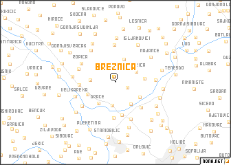 map of Breznica