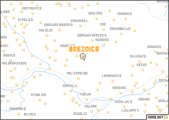 map of Breznica