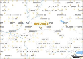 map of Březnice