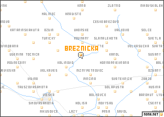 map of Breznička