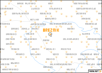 map of Breznik