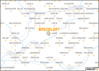 map of Březolupy