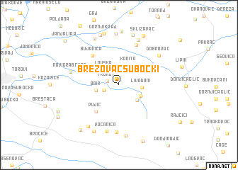 map of Brezovac Subocki