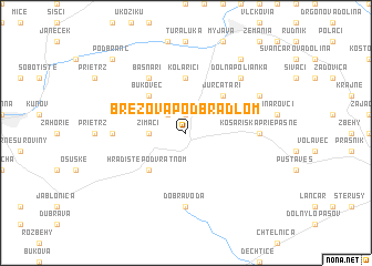 map of Brezová pod Bradlom