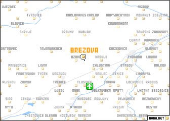 map of Březová