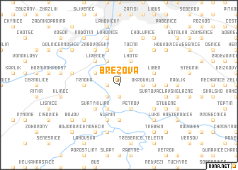 map of Březová