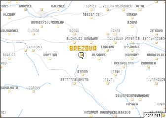 map of Březová