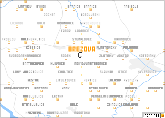 map of Březová