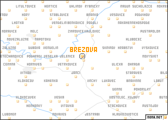 map of Březová