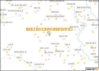 map of Brezovica pri Borovnici