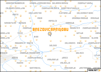 map of Brezovica pri Dobu