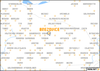 map of Březovice