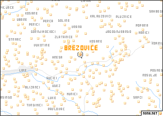 map of Brezovice