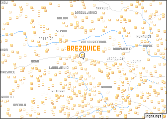 map of Brezovice