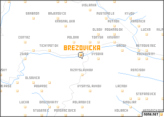 map of Brezovička