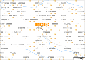 map of Březsko