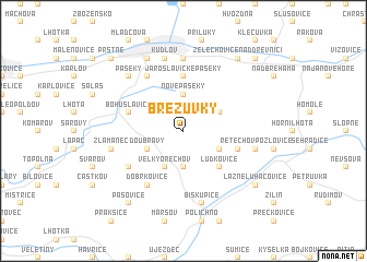 map of Březŭvky