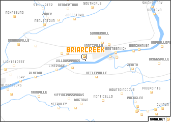 map of Briar Creek