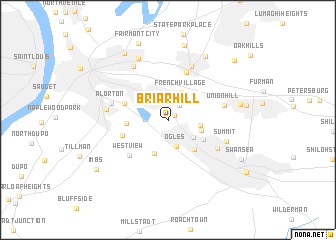 map of Briar Hill