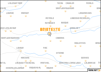 map of Briatexte