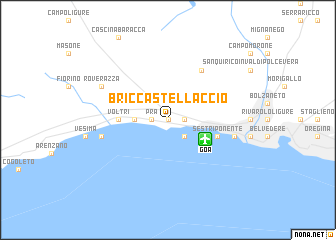 map of Bric Castellaccio