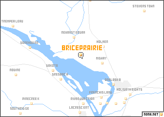 map of Brice Prairie