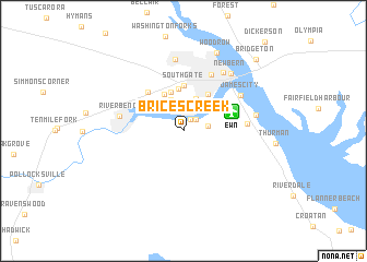map of Brices Creek