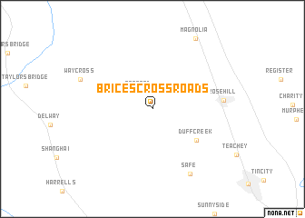 map of Brices Crossroads