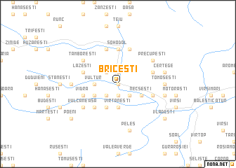 map of Briceşti