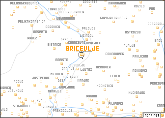 map of Bričevlje