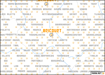 map of Bricourt